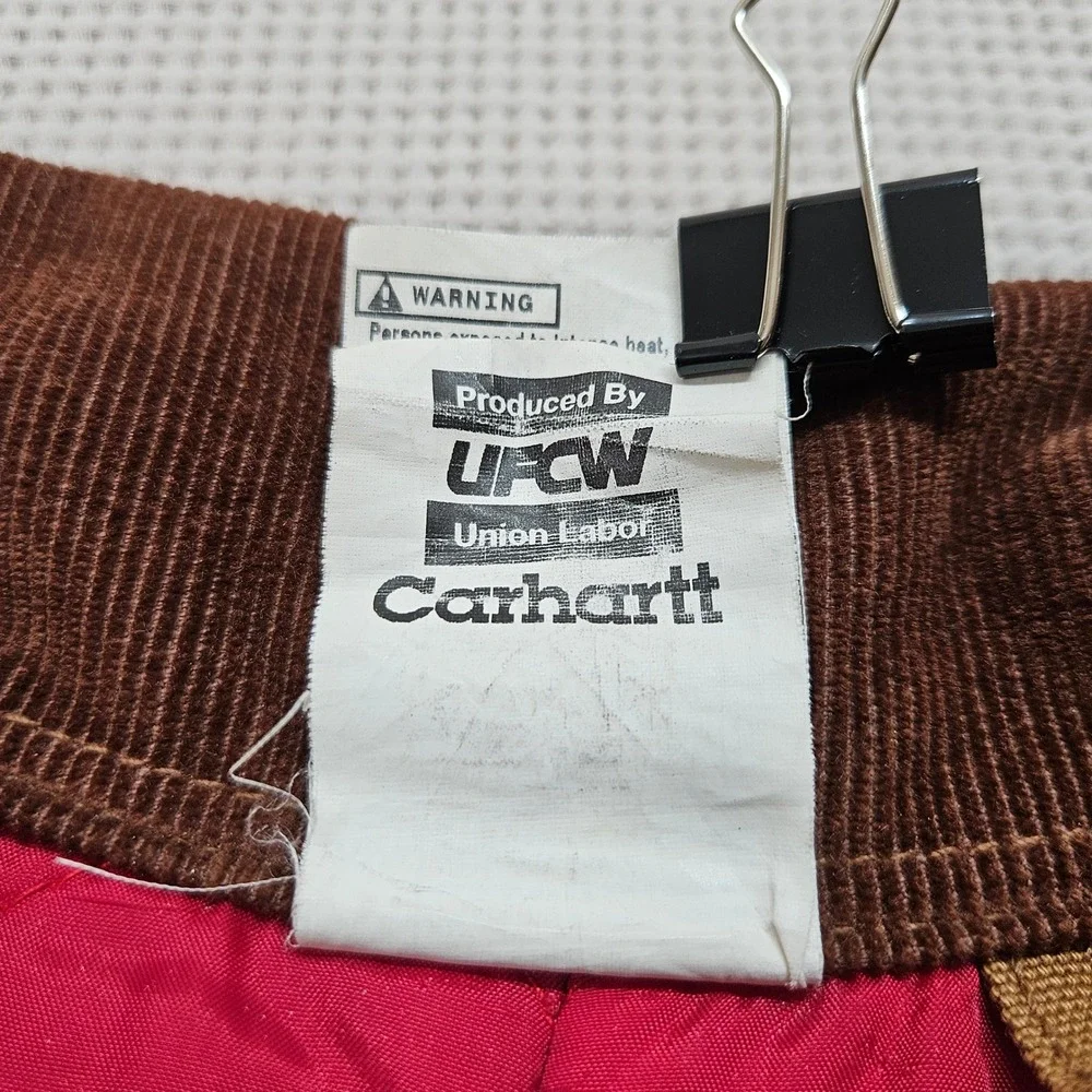 Carhartt X01 BRN Insulated Duck Canvas Coveralls Mens 54 Short Brown Made In USA